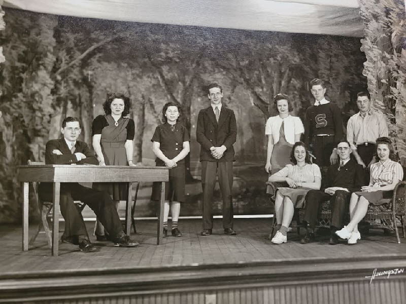 Stryker HS class play circa 1940 John Coy photo used by permission of Trish Coy-Sanders