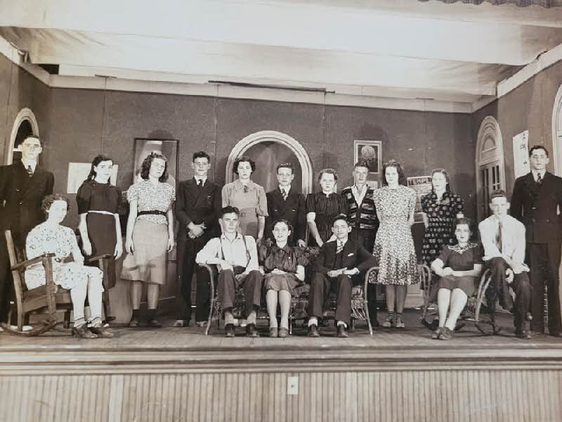 Stryker HS probably class play circa 1940 John Coy photo used by permission of Trish Coy-Sanders Stryker HS probably class play circa 1940 John Coy photo used by permission of Trish Coy-Sanders