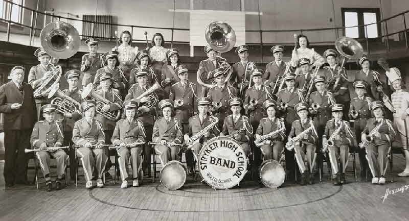 Stryker High School Band circa 1940 John Coy is in photo used by permission of Trish Coy-Sanders Stryker High School Band circa 1940 John Coy is in photo used by permission of Trish Coy-Sanders