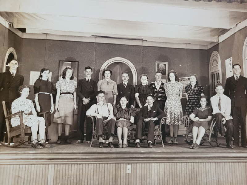 Stryker HS probably class play circa 1940 John Coy photo used by permission of Trish Coy-Sanders
